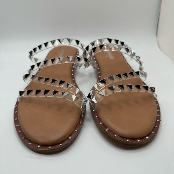CUSHIONAIRE Women's Studded slide sandal with Memory Foam 8 CLEAR - Picture 2 of 7